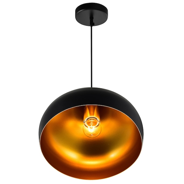 Dynamic 1 Light Down Pendant With Black Finish